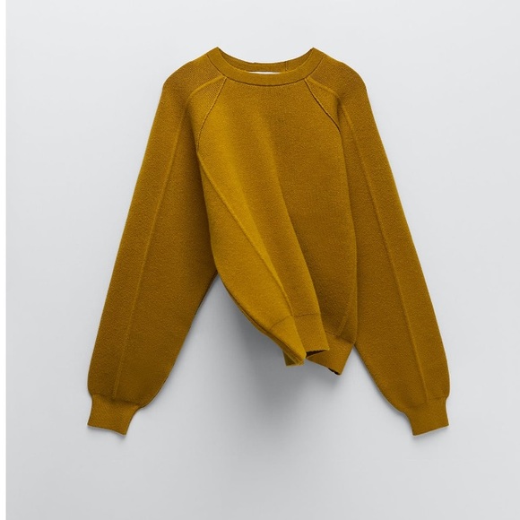 NWT Zara Seam Detail Knit Sweatshirt - Picture 5 of 7